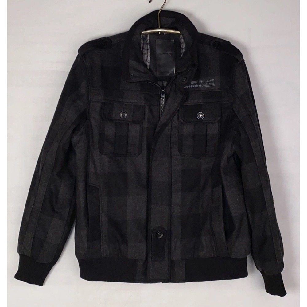 Robert phillipe jacket Wool Men XL Full Zip Long‎ Sleeve